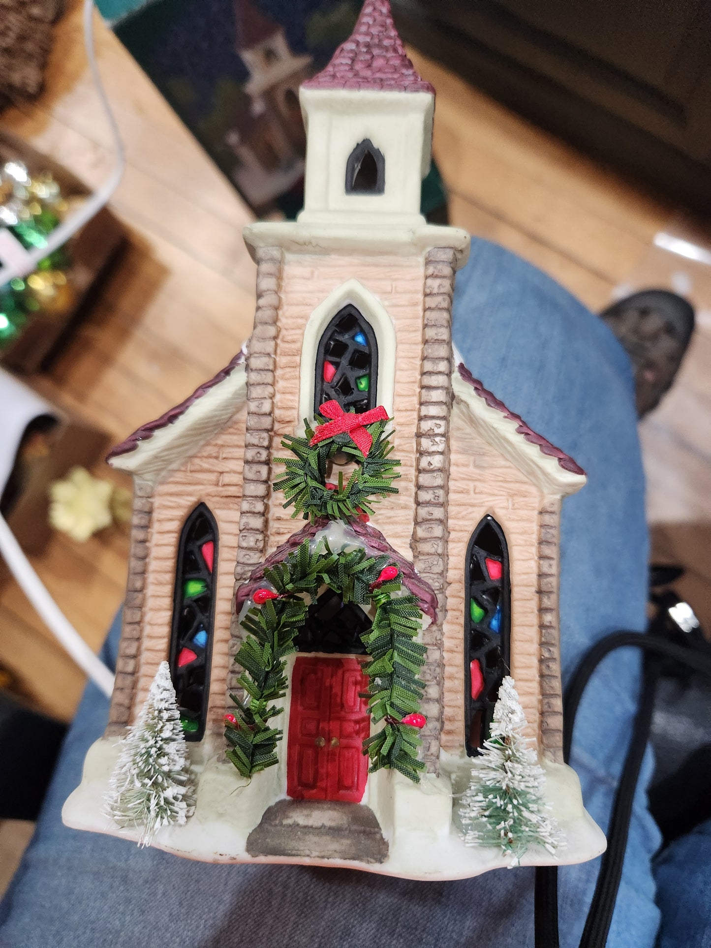 1995 Christmas Valley The New Valley Church Seasonal Specialties Illuminated