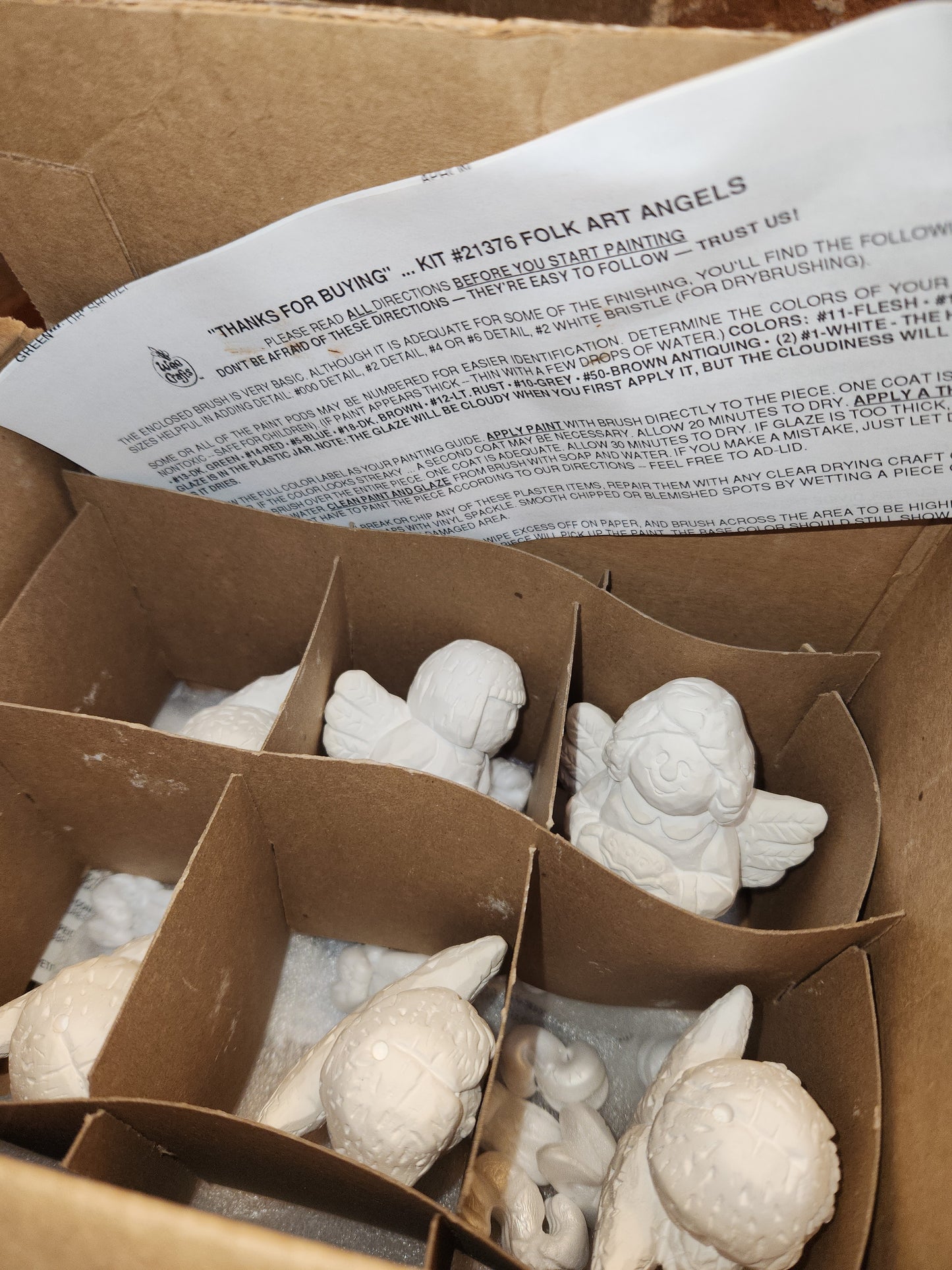 Vintage Accents Unlimited Wee Crafts 21376 Unpainted Angels Christmas Holiday 1995