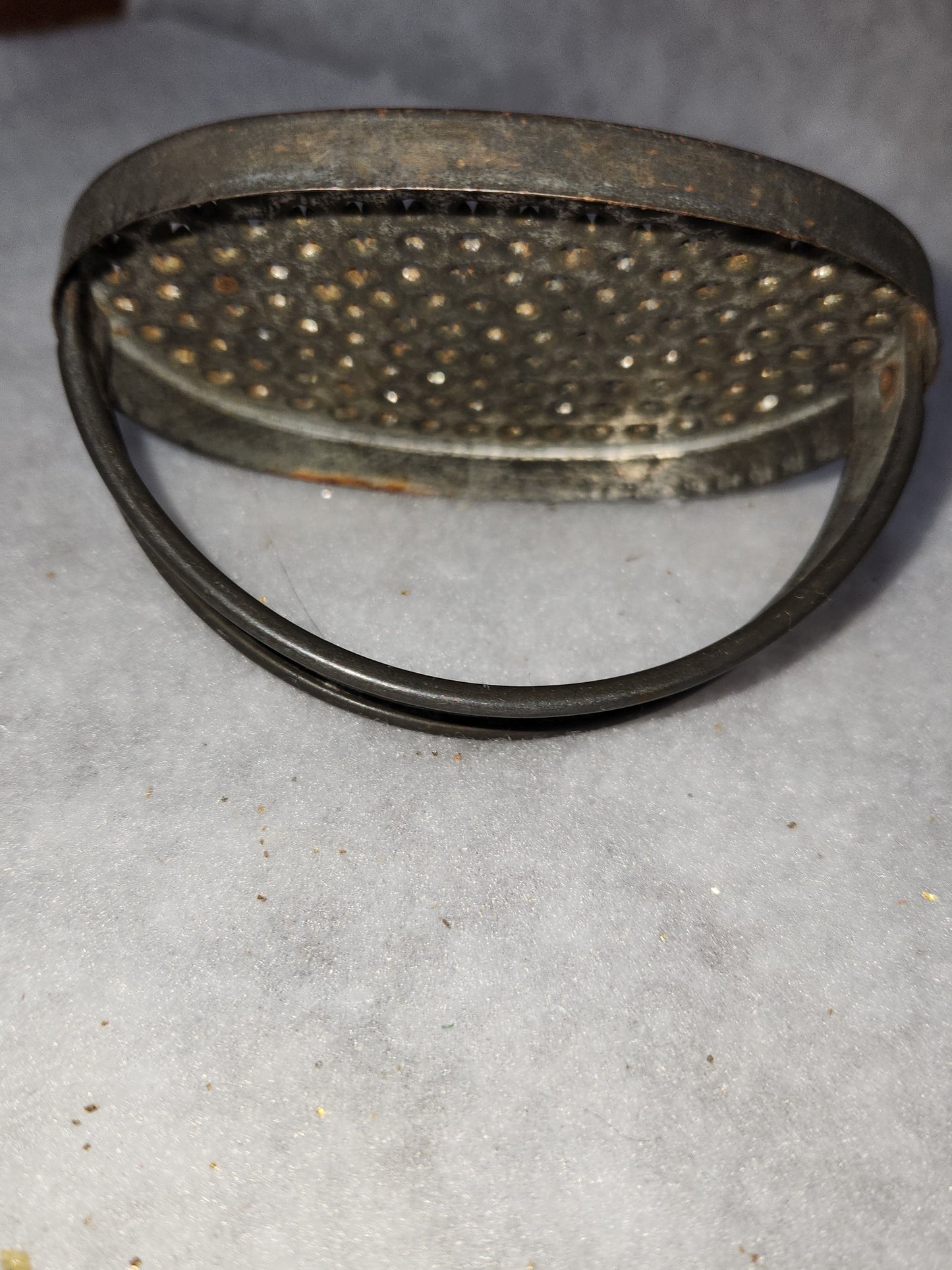 Vintage Antique aluminum Palm Grater Hand Grater Ricer kit111