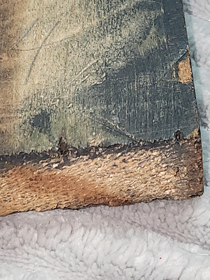 Vintage Wood Metal Newspaper Print Block Printer's Press People Walking pb2