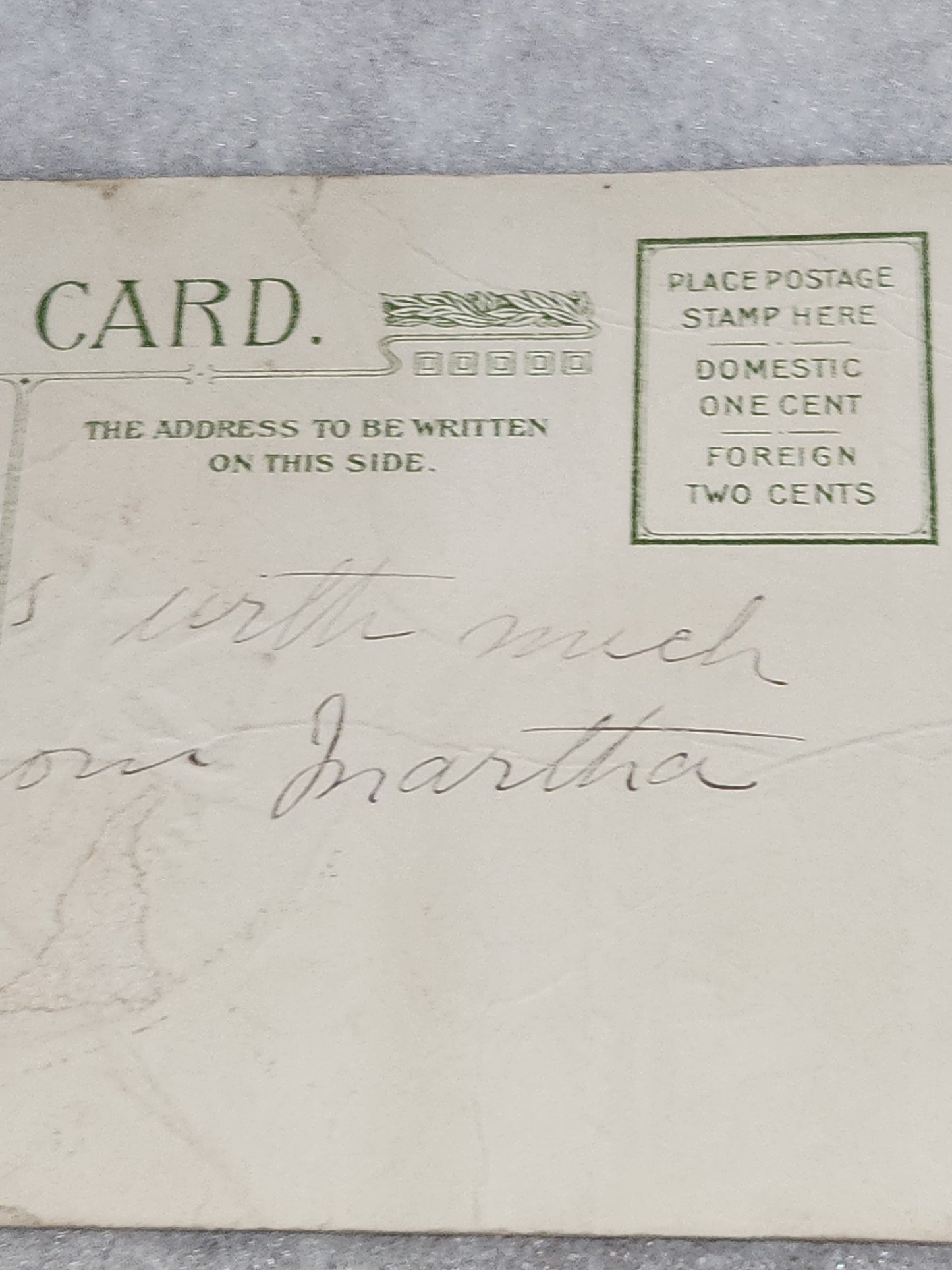 Antique Christmas Postcard Heaty Greetings with Sailboats and Life Preserver 1910 not mailed pc66