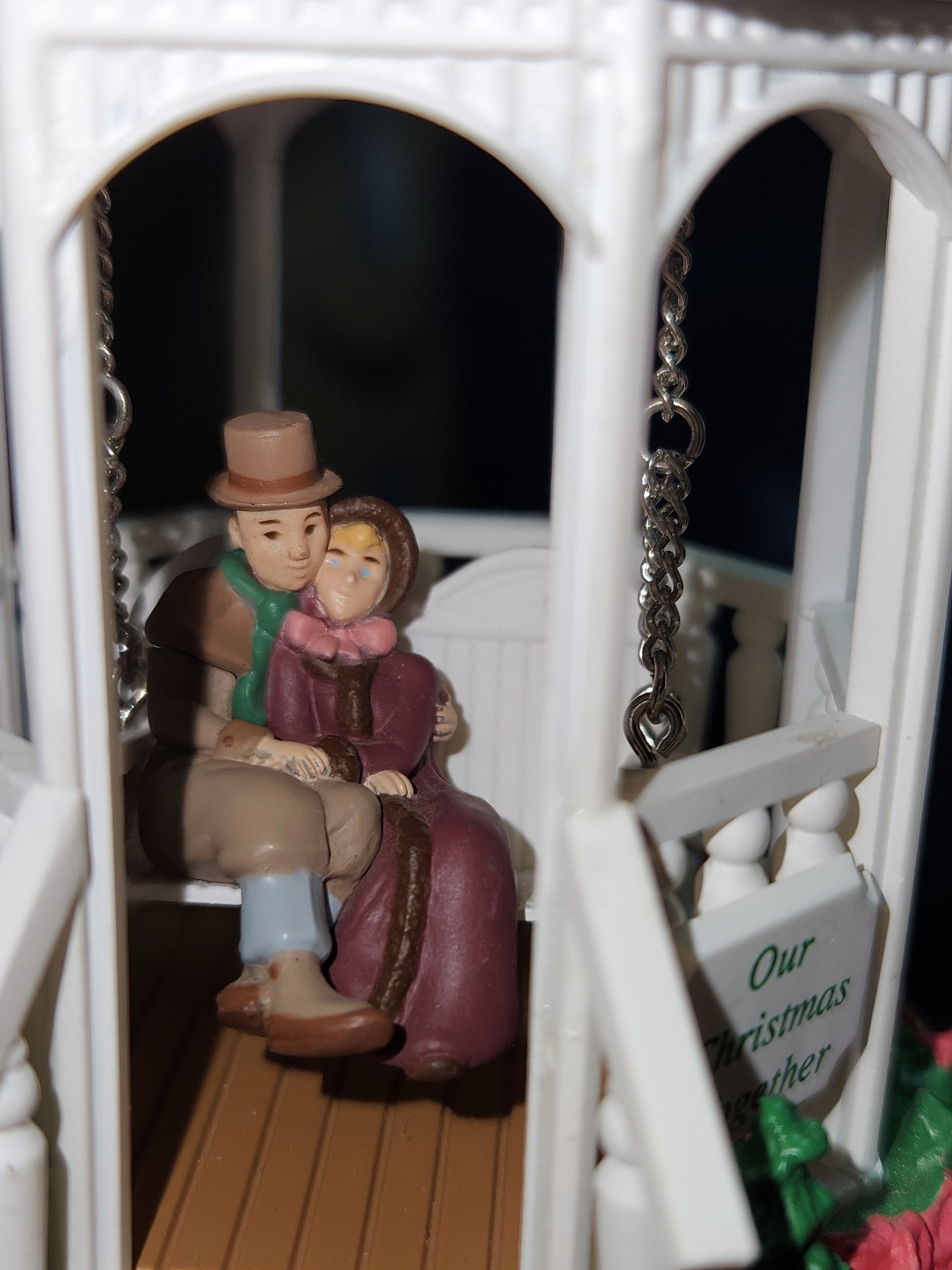 Hallmark Ornament: 1996 Our Christmas Together gazebo and swing ho543