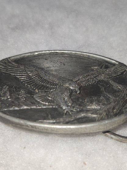 Vintage Siskiyou Pewter Belt Buckle A-15 Eagle American Patriotic 1983 bb6