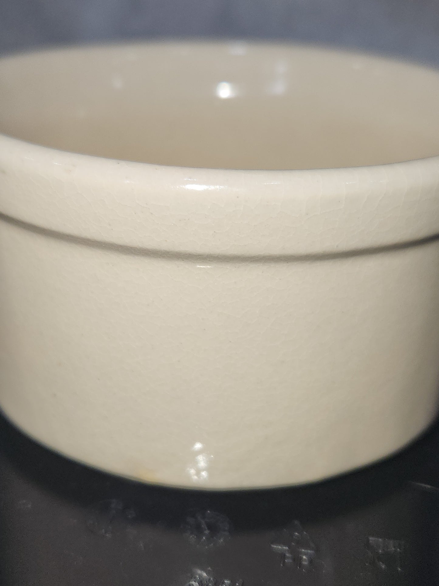 Vintage R.R.P.Co. Roseville Pottery 4" Crock Ohio USA Ramikin Dip cr99