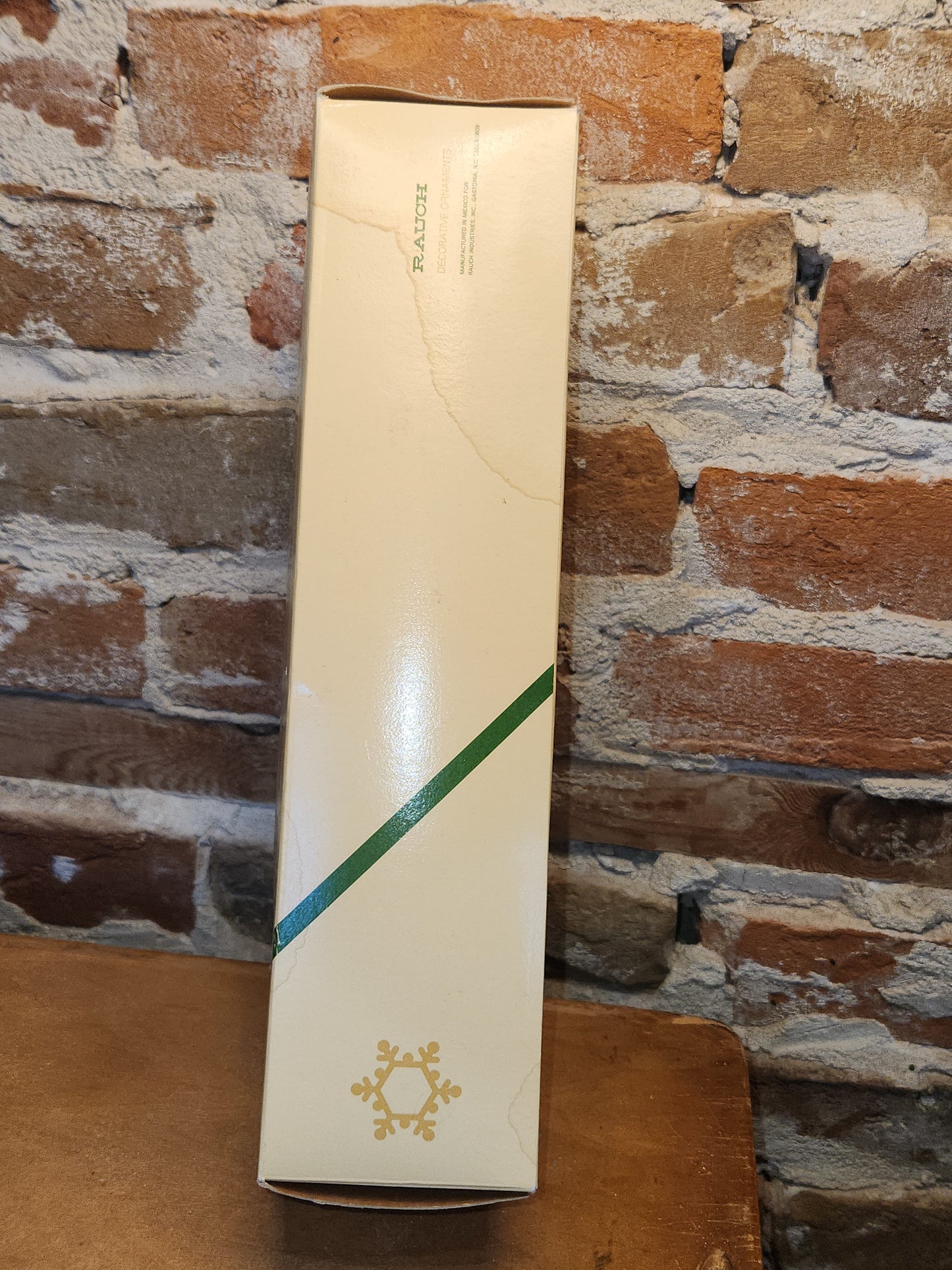 Vintage Rauch Hand Blown Mercury Glass Tree Topper White Gold Glass with Box Box tt11