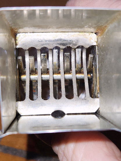 Vintage Androck Nut Spice Grinder with Glass Jar & Snowflake Design #49