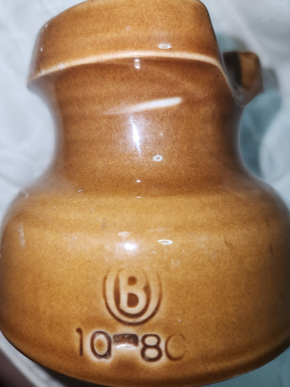 Ohio Brass Company Caramel brown Ceramic Porcelain Glazed Electric Insulator obc1