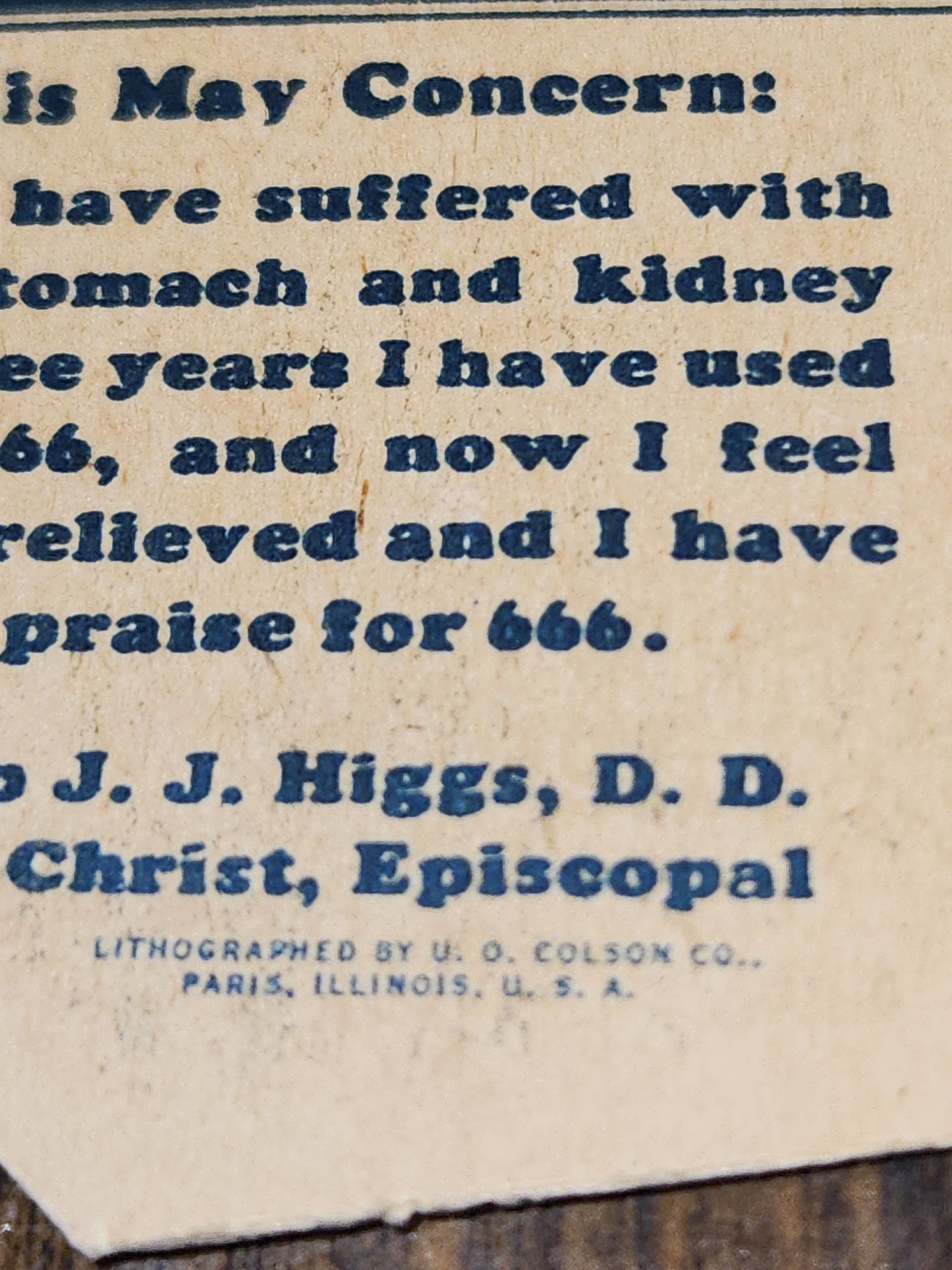Vintage 666 Quartette Advertising Fan Medicine Liquid Salve Tablets Nose Drops Birds Baby fan12