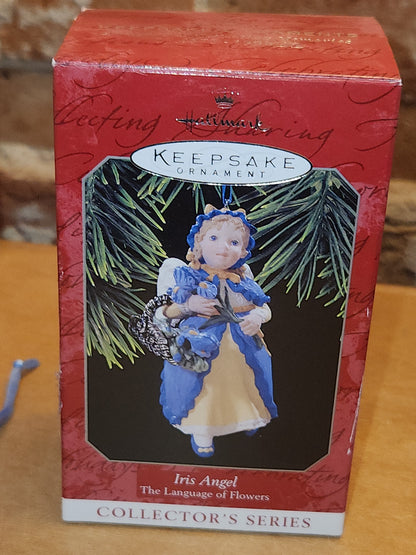 Vintage Hallmark Keepsake Ornament Iris Angel The Language Of Flowers 1998 hO11