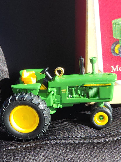Hallmark Keepsake Ornament John Deere Model 4010 Tractor Die-Cast Metal 2004 minature