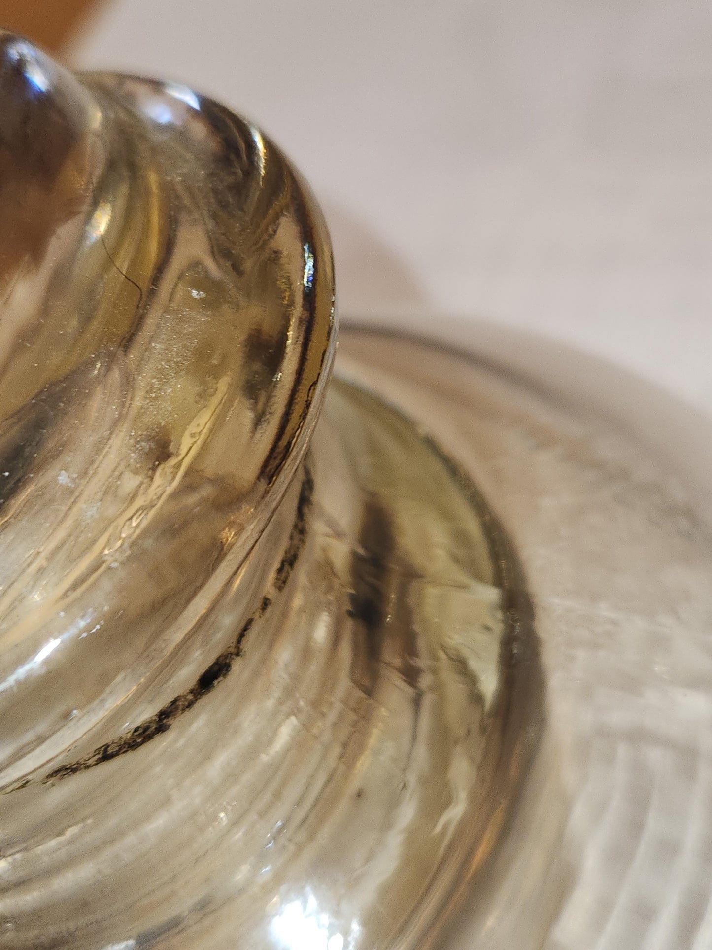 Vintage Kimble 830 Clear but Slight Amber Tint Tempered Glass Insulator 12-51 Made in USA 830a