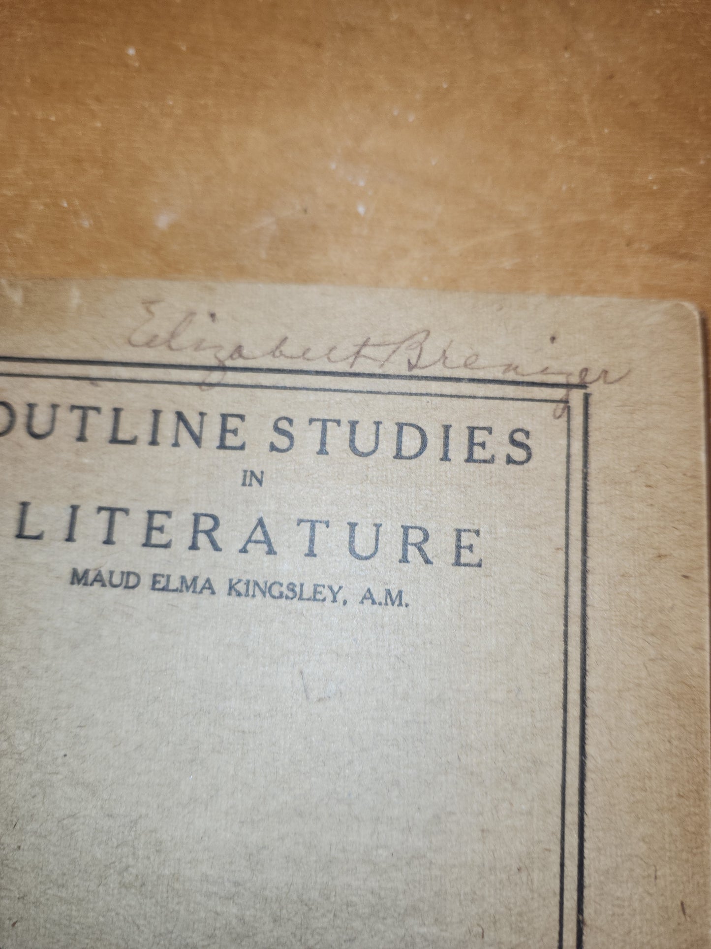 Vintage Outline Studies In Literature Maud Elma Kingkey, AM A Tale of Two Cities The Palmer Company Boston, Massachusetts  bk99