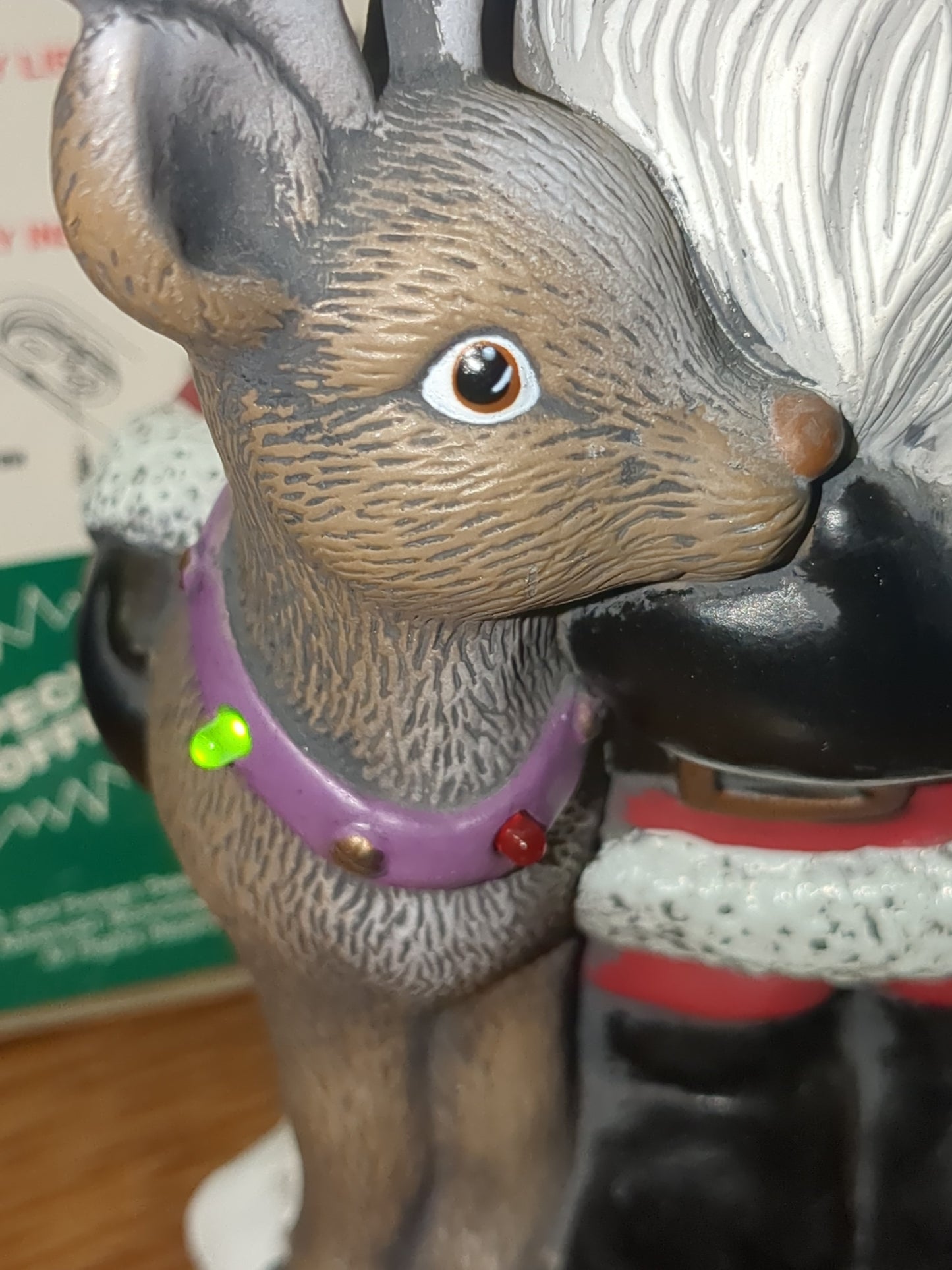 Motion Activated Season's Greeters Santa and Reindeer Figurine. s516