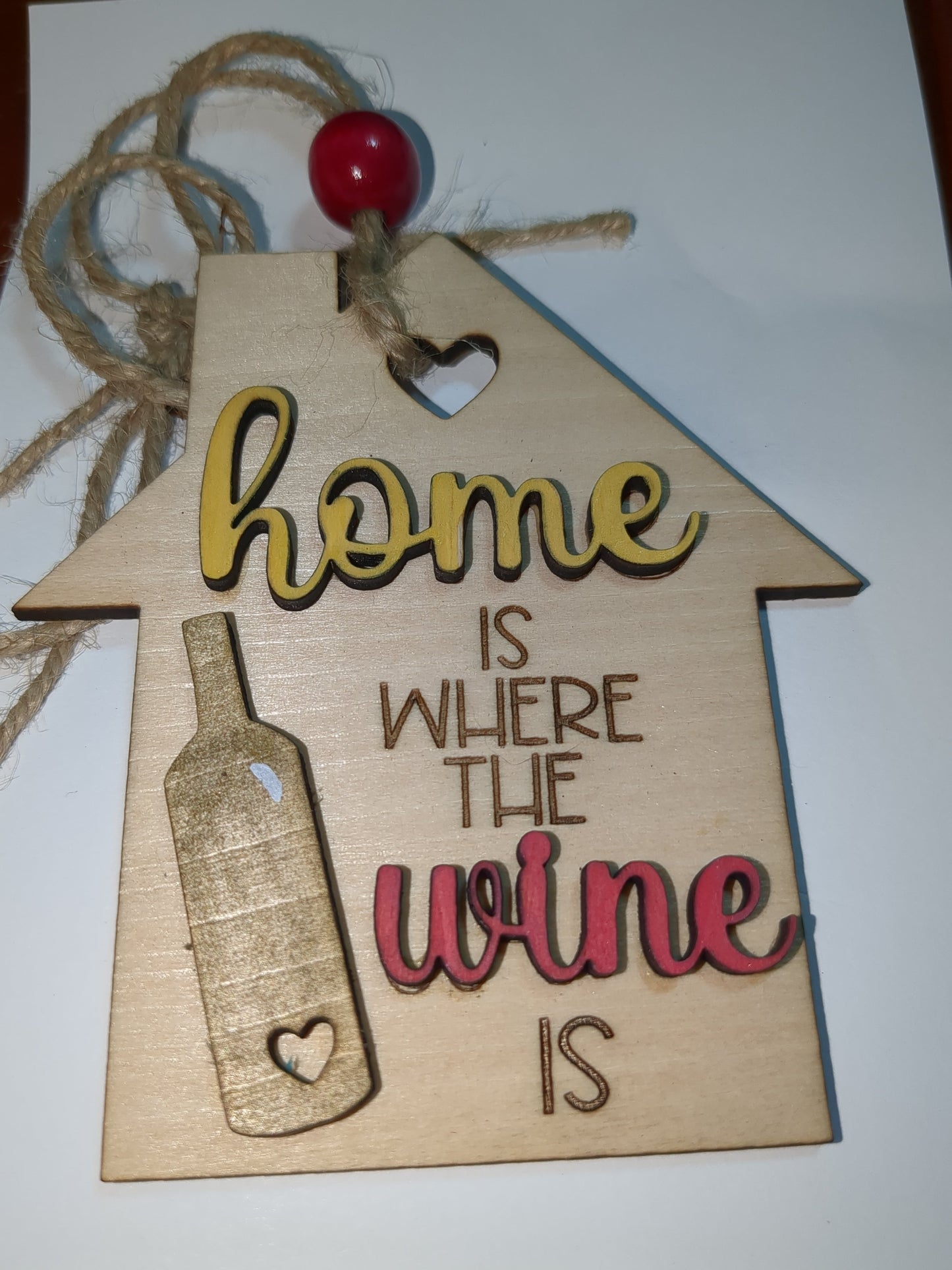 Wine tag "home is where the wine is" ho4