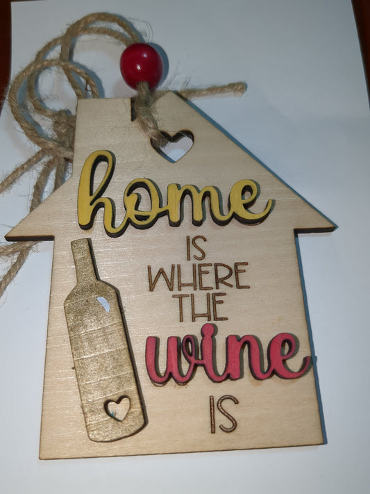 Wine tag "home is where the wine is" ho4