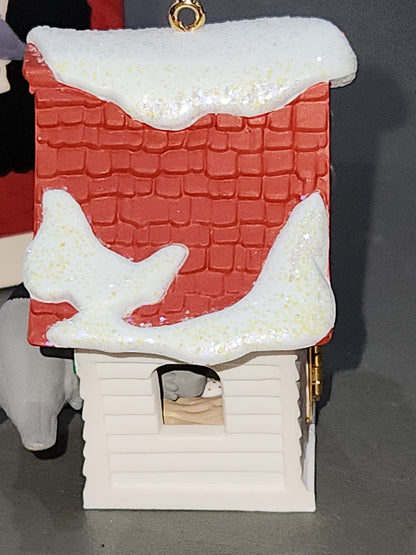 Three Vintage Hallmark Keepsake Ornaments 1986 Treetop Trio  1993 Peep Inside Birdhouse  1992 Egg Nog Nest