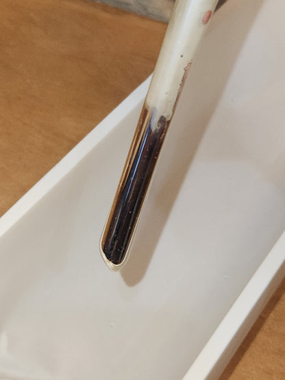 Vintage Rauch Hand Blown Mercury Glass Tree Topper White Gold Glass with Box Box tt11