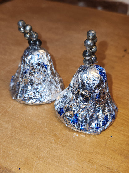 Vintage Foil Paper Mache Bell Christmas Ornaments