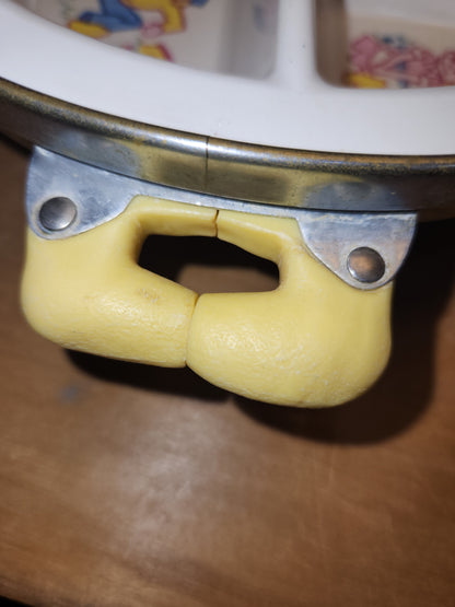 Vintage Excello Baby Food Warming Divided Dish pl54