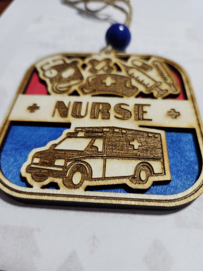Wooden occupation ornaments or car charm-nurse