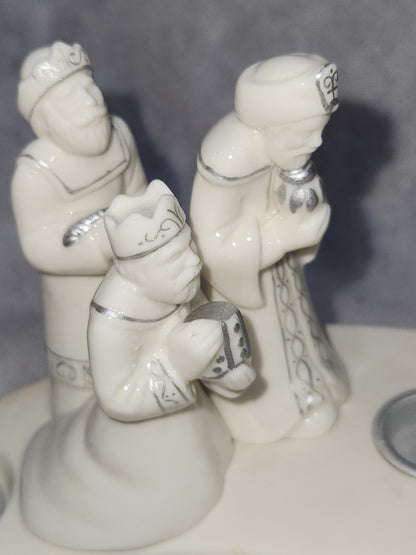 Vintage Hallmark Keepsake O Come, Emmanuel Nativity Advent Candle Holder has box 2004