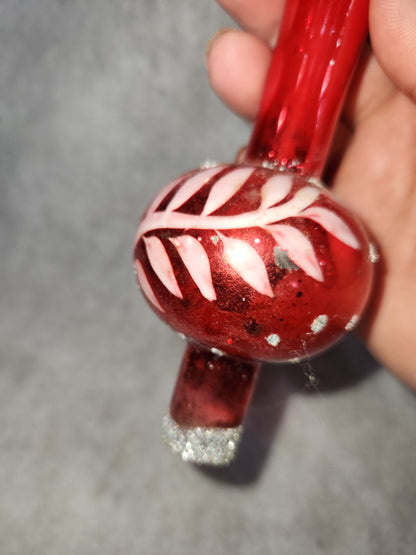 Vintage Western Germany glass tree topper. Tt51