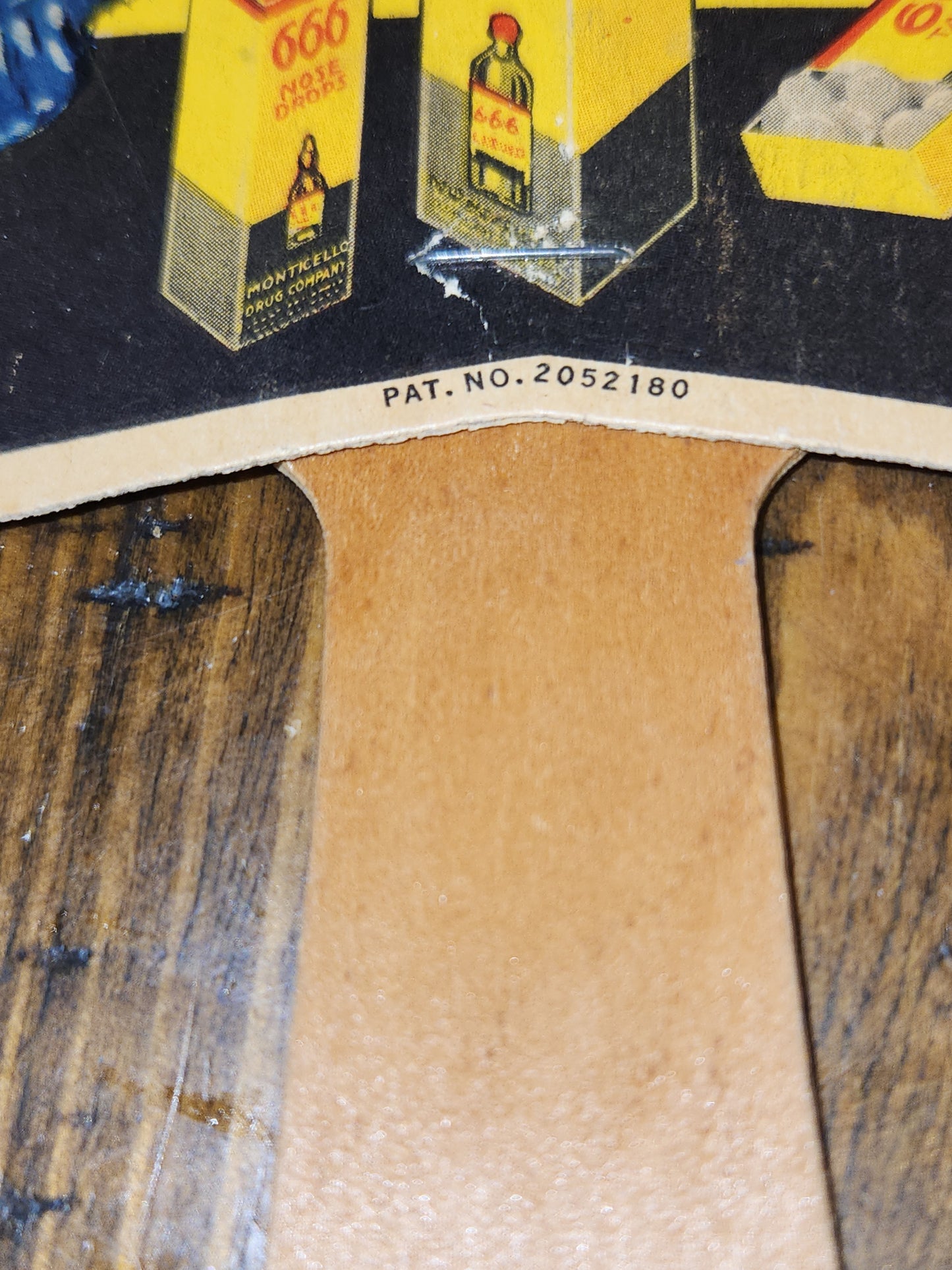 Vintage 666 Quartette Advertising Fan Medicine Liquid Salve Tablets Nose Drops Birds Baby fan12