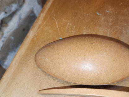 Vintage Fllingers Agatized Wood Salad Fork And Spoon Set Sheboygan Wisconsin kit56