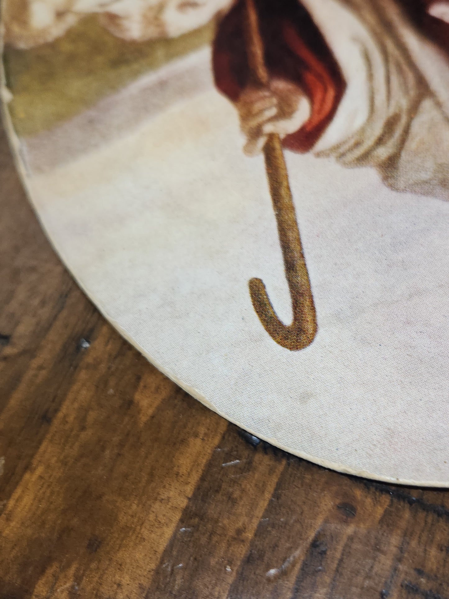 Vintage Advertising Fan Jesus and Lamb Steele Funeral Home Nebraska T.D.M Co. Red Oak Iowa fan8