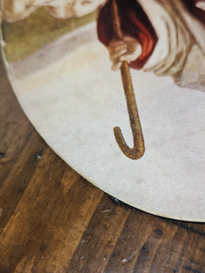 Vintage Advertising Fan Jesus and Lamb Steele Funeral Home Nebraska T.D.M Co. Red Oak Iowa fan8