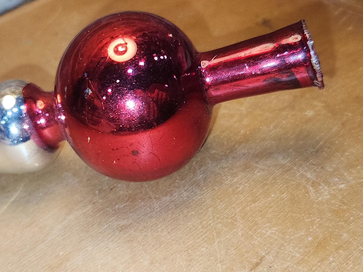 Vintage Mercury Glass Tree Topper NO BOX tt09