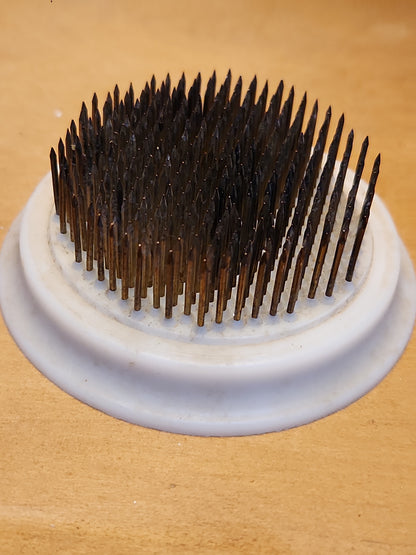 Vintage Floral Frog With Metal Pins and Plastic Base ff65