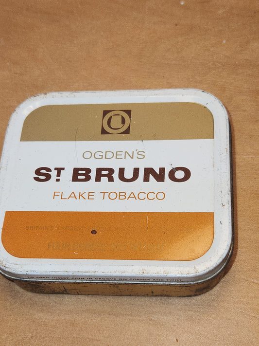 Vintage Ogden's St. Bruno Flake Tobacco Tin 4 oz tin017 American Tobacco Company