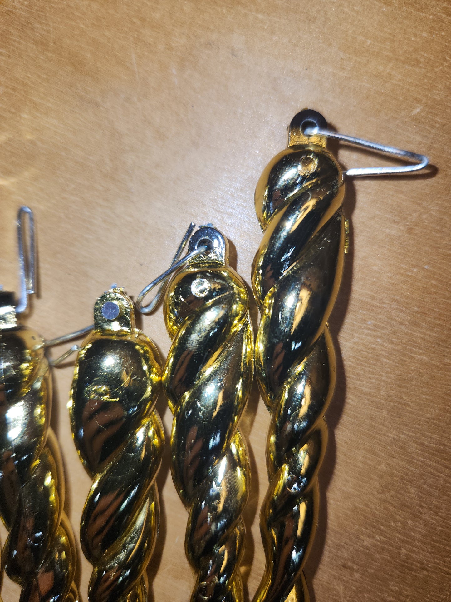 Vintage Plastic Icicle with Clips Set of 12 Icycle