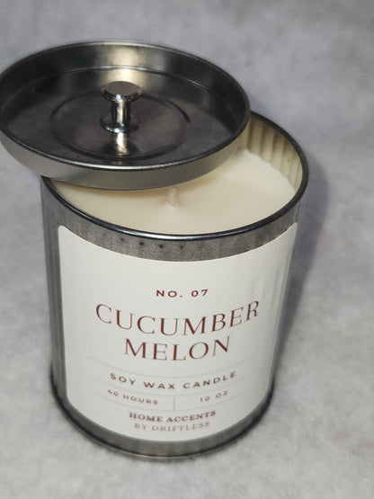 Home Accents Soy Wax Candle 10 oz Cucumber Melon cmc