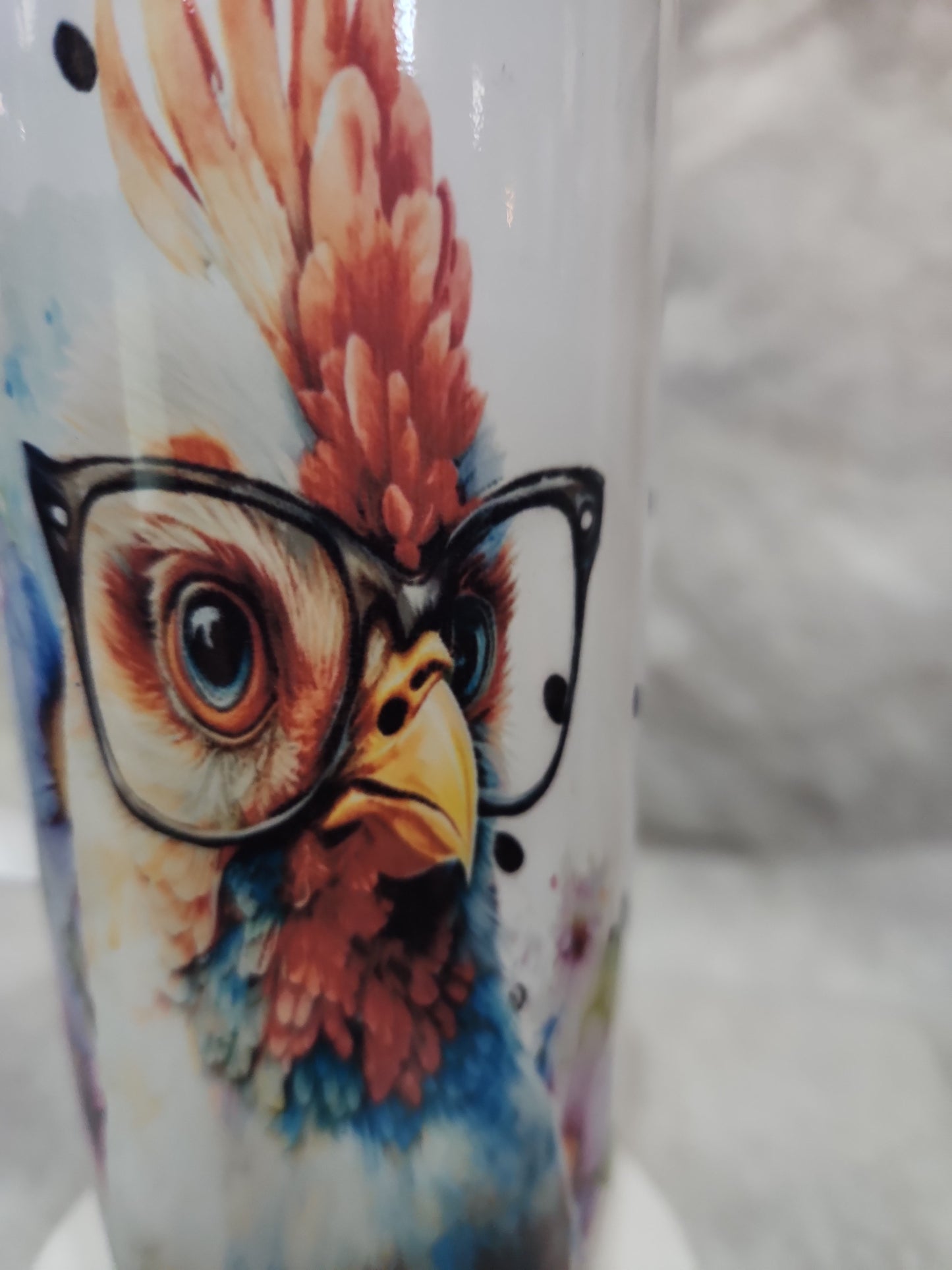 20 oz stainless steel insulated Tumbler with handle I Never Dreamed I'd Grow up Super *&%^ Chicken Lady But Here I am Killing It t55
