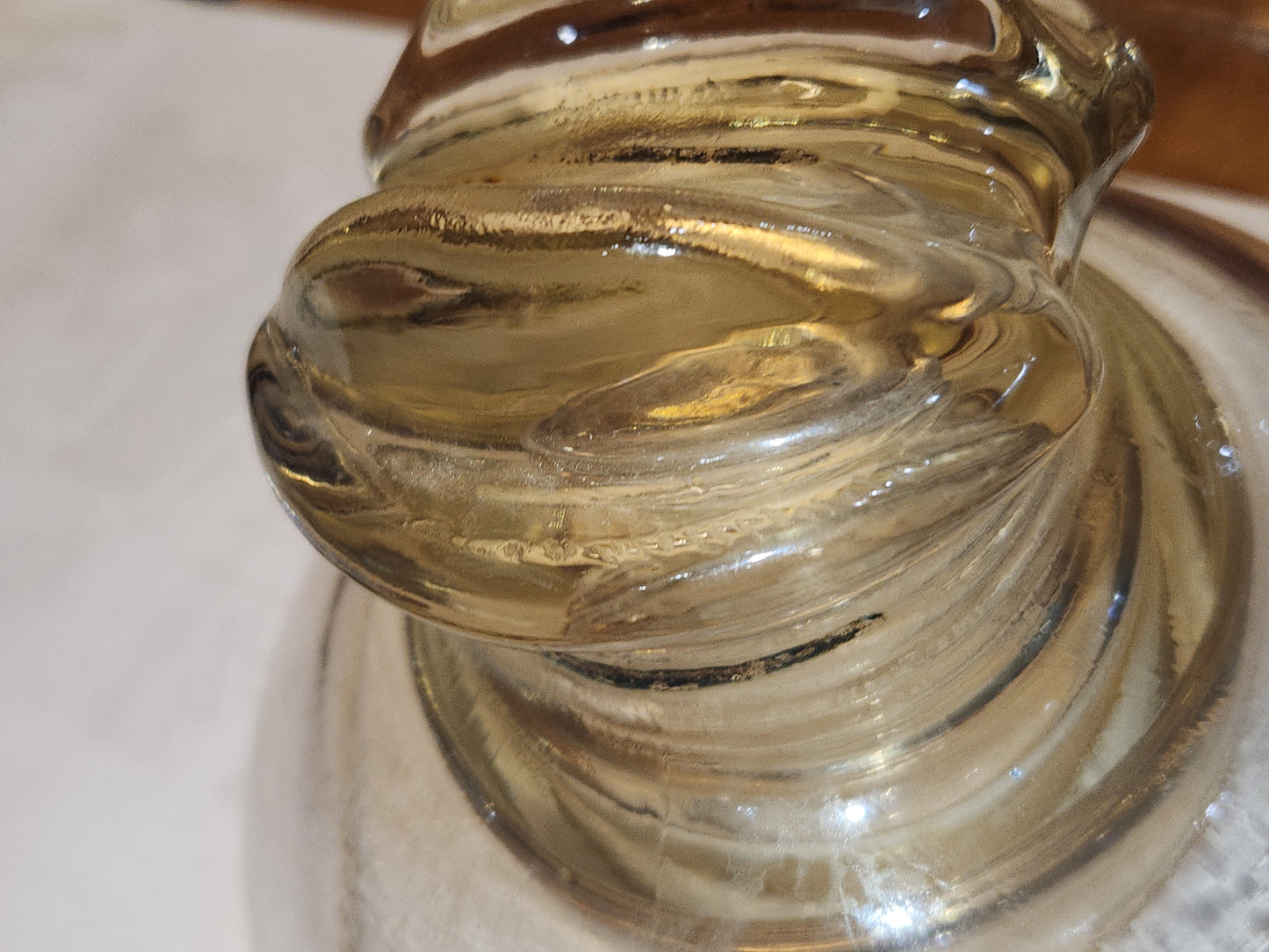 Vintage Kimble 830 Clear but Slight Amber Tint Tempered Glass Insulator 12-51 Made in USA 830a