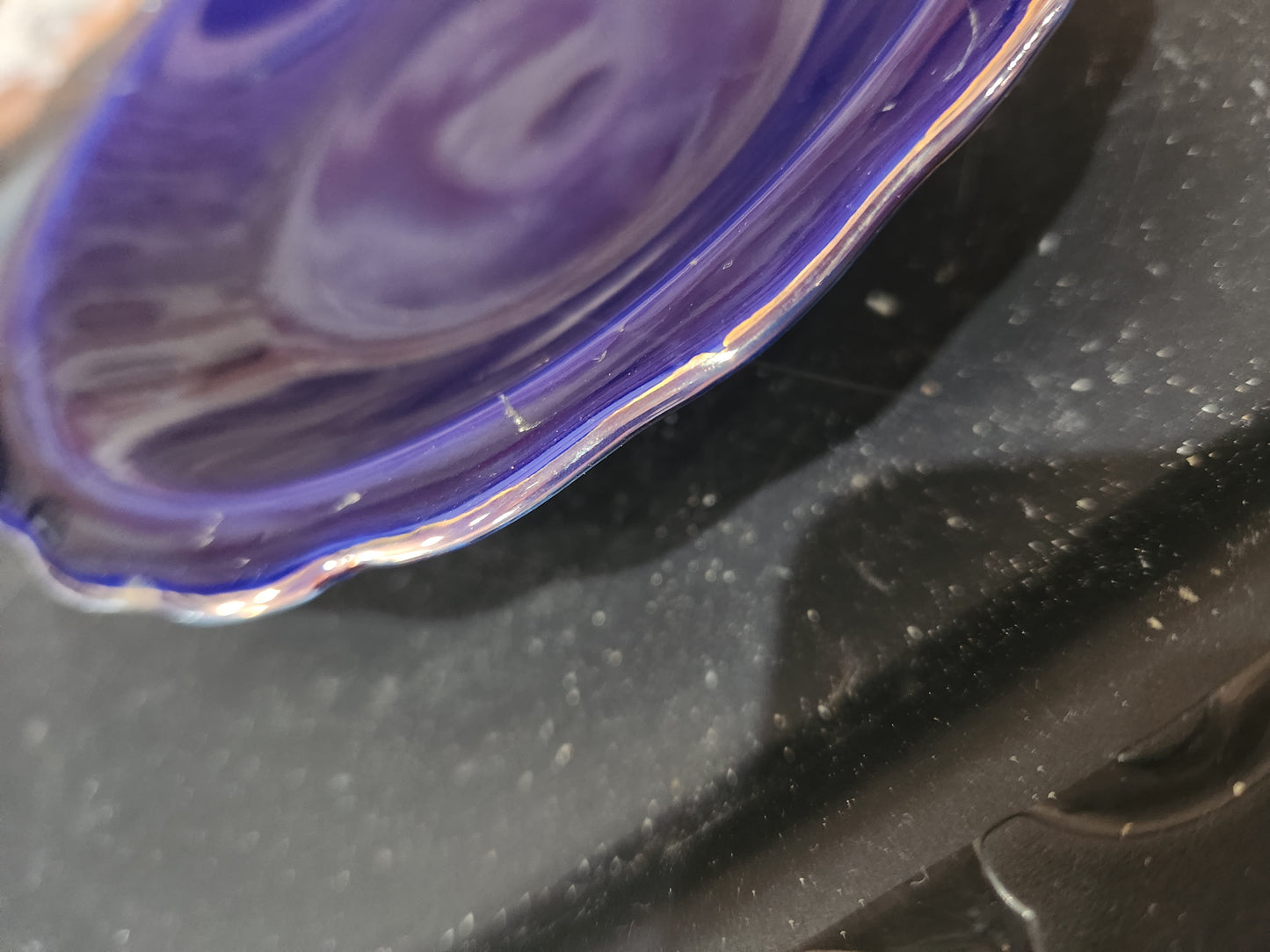 Porcelain Small Pitcher Bowl Set Taiwan Blue Floral Gold Trim Accent pit23