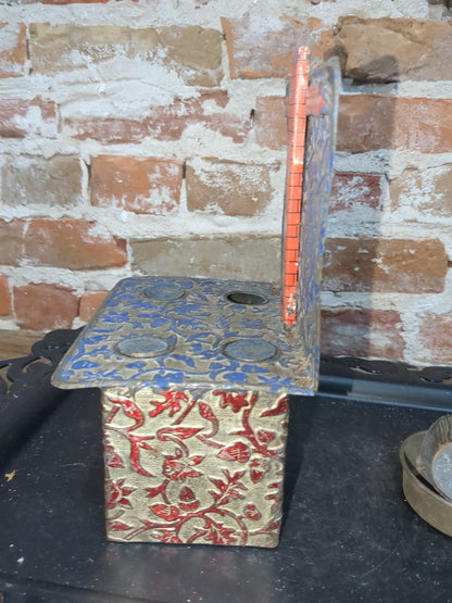 Antique German embossed wood stove with pans. Kid67