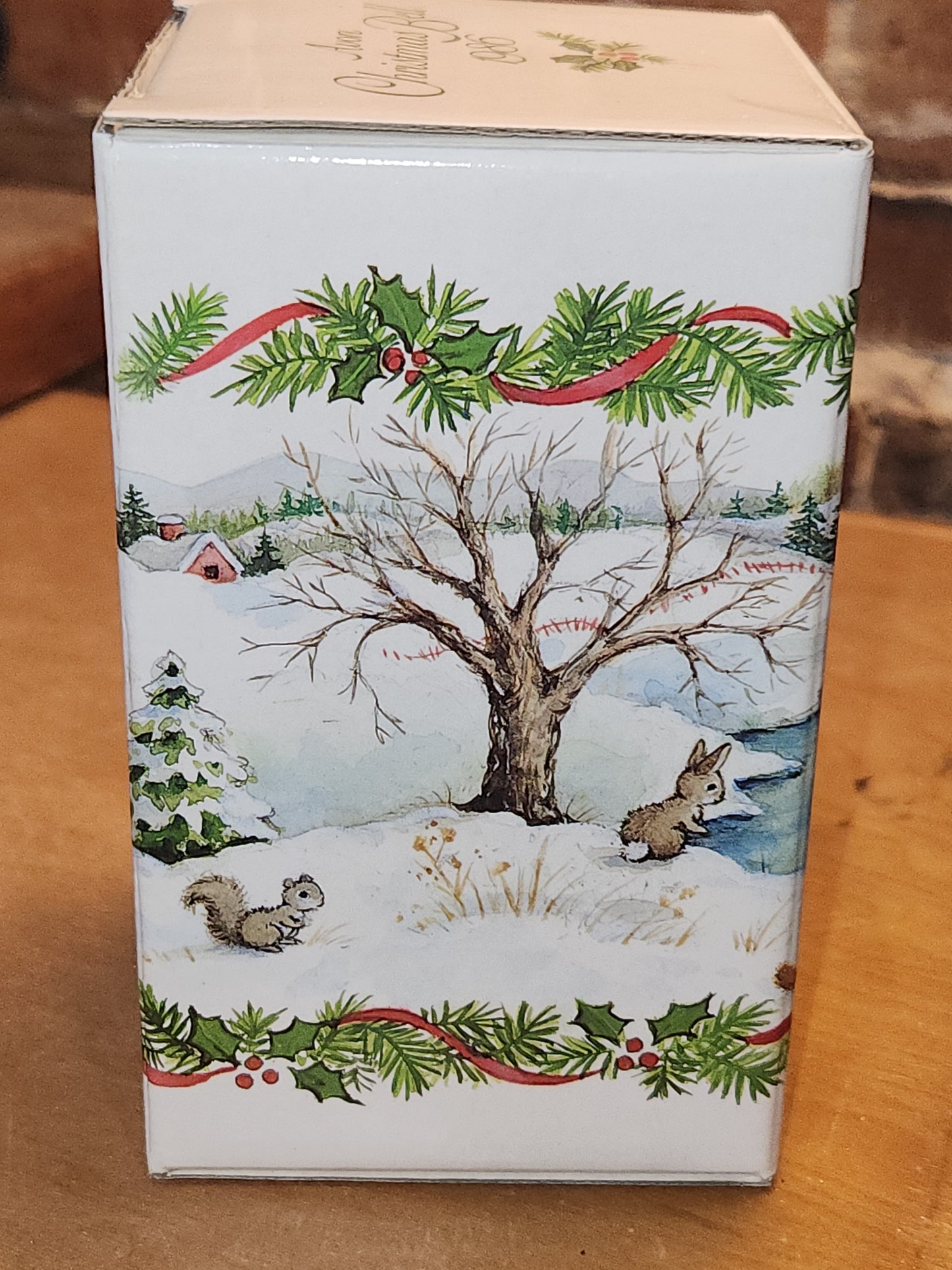 Vintage Avon Christmas Bell 1986 Porcelain Collectible Children Ice Skating