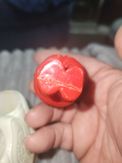 Vintage Rosbro Red Santa in Sleigh Plastic Candy Holder 1950's MCM