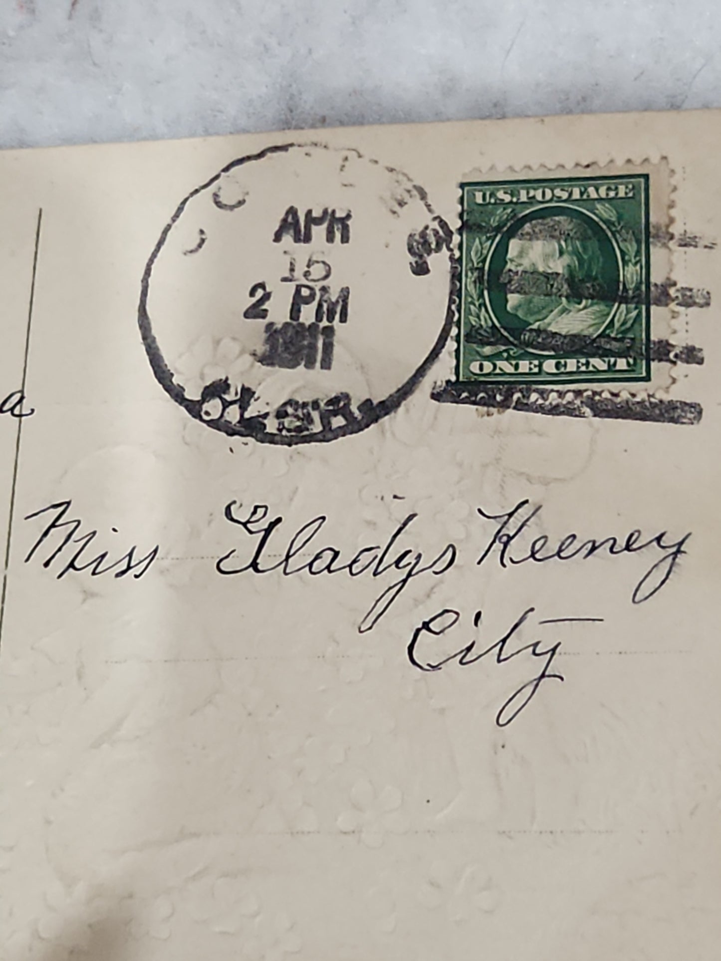 Vintage Embossed Easter Postcard Children Lamb Flower Best Easter Wishes Made in Germany pc12