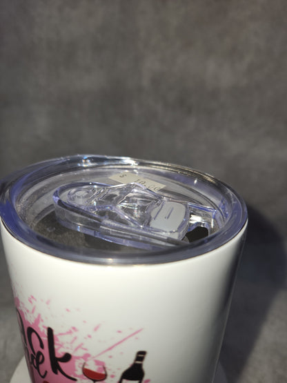 12 Oz Stainless Steel Wine tumbler. It Says Sip Back And Relax wt6