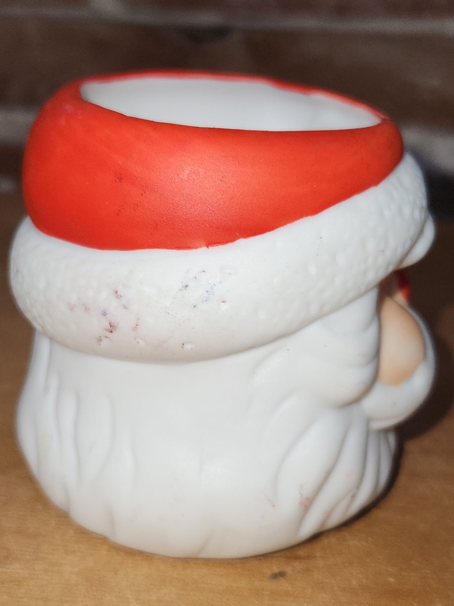 Vintage Hallmark Cards Ambassador Santa Claus Head Candle Holder Ceramic sa5