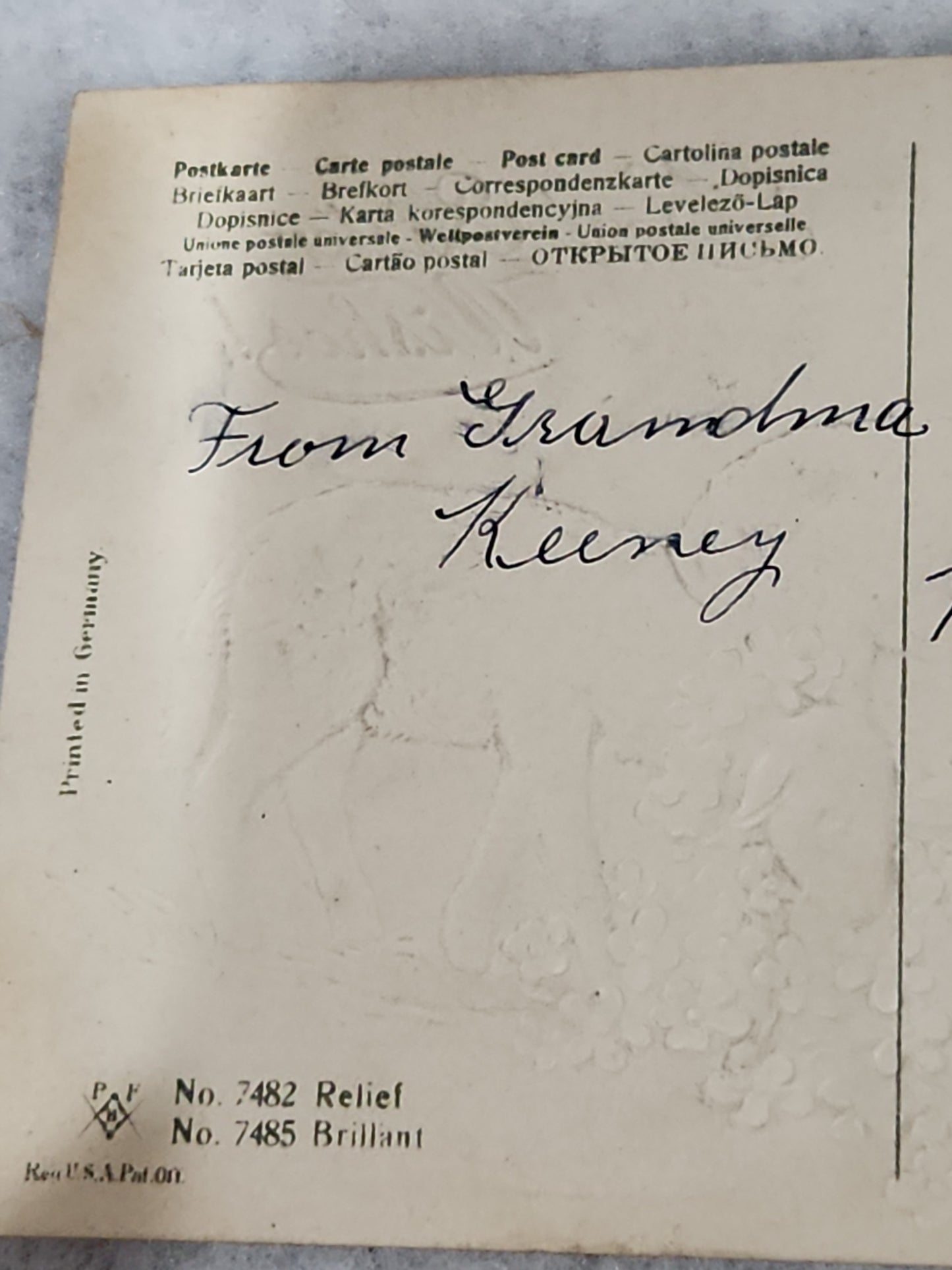 Vintage Embossed Easter Postcard Children Lamb Flower Best Easter Wishes Made in Germany pc12