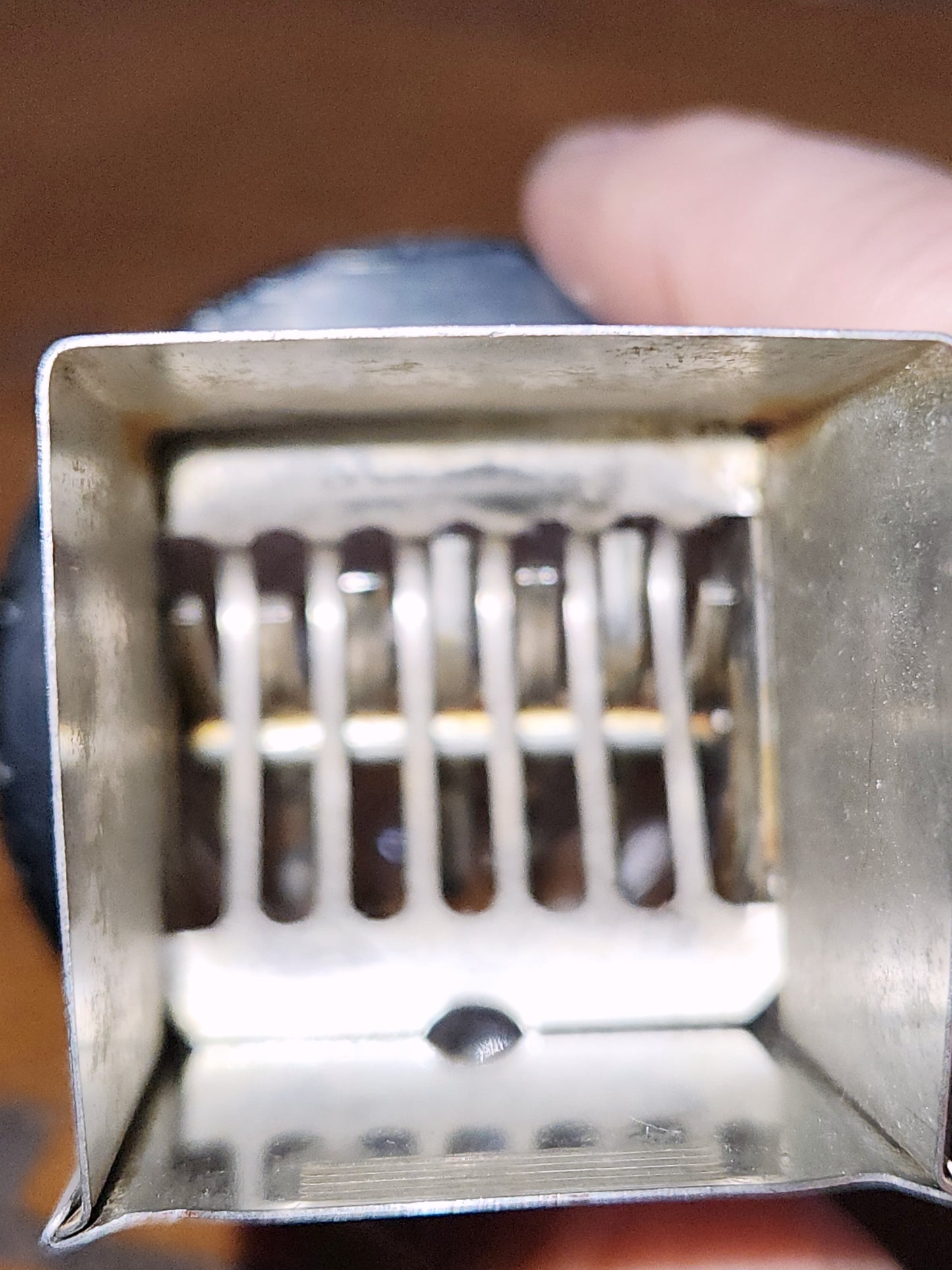 Vintage Androck Nut Spice Grinder with Glass Jar & Snowflake Design #49