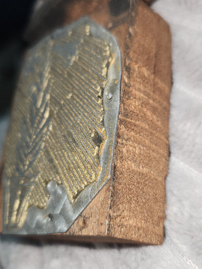 Vintage Wood Metal Newspaper Print Block Printer's Press Easter Lily 2 Blocks pb2e