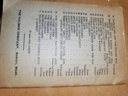 Vintage Outline Studies In Literature Maud Elma Kingkey, AM A Tale of Two Cities The Palmer Company Boston, Massachusetts  bk99