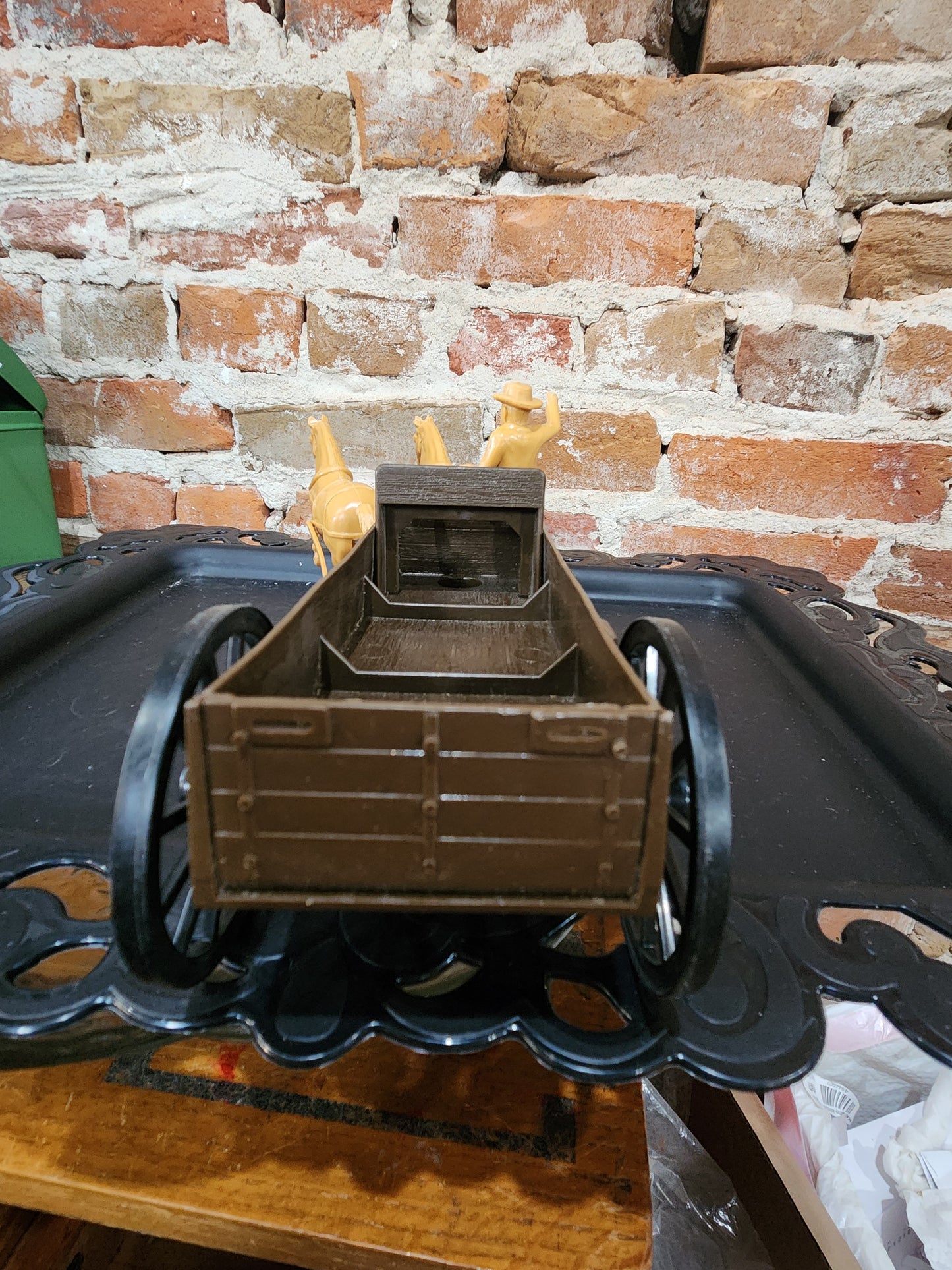 Processed Plastic Company Western Buckboard Farm Wagon and Team car65