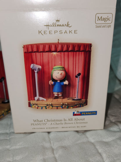 Hallmark Keepsake Ornament 2007 What Christmas Is All About Peanuts - A Charlie Brown Christmas magic sound light